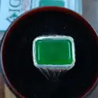 خاتم جاد بورمي اخضر