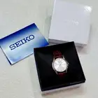 ساعة سيكو نادرة جلد عودي اصلي ب 500 ريال