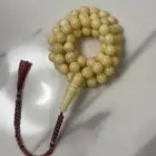 سبحة كهرمان طبيعي خامه كريميه