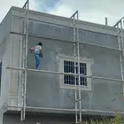 ديكورات خارجيه سمنت ابيض وبطح اريض وكسر رخام