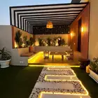 تنسيق.حدايق مكه شلات مظلات وجلست عشب الأرضي عشب جدريه بدل خش