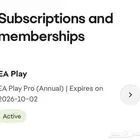 اشتراك EA Play pro Pc