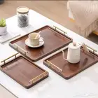 طقم صواني تقديم خشب
