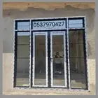 زجاج سكريت أبواب مكاتب شورات دربزين مرايات استيكرات المنيوم