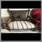 كنب خشب منحوت جديد لم يستخدم