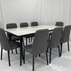 افخم طاولات طعام رخام 4او 6او 8 كراسي جودة ممتازة