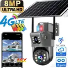 كاميرا مراقبة بطاقه الشمسيه شريحه بيانات عدستين