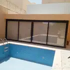 فني المنيوم شبابيك واجهات قزاز شاور تغيير القزاز صيانه