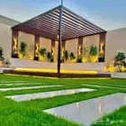 تنسيق حدائق القصيم عشب صناعي عشب طبيعي غرف زجاجيه