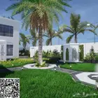 تصميم 3D.تنفيذ حدائق مظلات جلسات خارجية في الرياض باحتراف