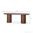 طاولة طعام روزا 8 أشخاص - بني