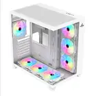 كيس pc ابيض جديد مع 7 مراوح rgb الحد 250