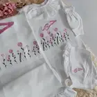 طقم مواليد تطريز الاسم على حسب الطلب