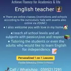 English tuition for all subjects and all grades