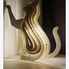 ضوء ليلي خشبي بشكل الحيوانات . غزال الرنة