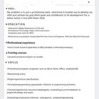 خبرة في تصميم السيرة الذاتية