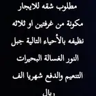 مطلوب شقة للايجار الي عنده نفس طلبي لايقصر الدفع الف شهريا