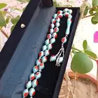 جديدة ( مخزنة غير مستعملة) سبحه مقفص فضه فيروز مرجان ال