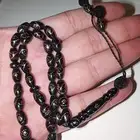 سبحة يسر بحر احمر مطعمة بالفضة