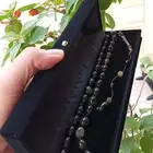 ترسه سبحة ظهر السلحافة اصلية مشروطة قص بيضاوي عدد الخرزات