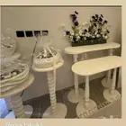 طقم طاولات استقبال 5 جديد 3 طاولات جانبيه و2 صواني ضيافه