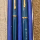 طقم قلم باركر حبر ومرسم 45 ريشه ذهب مسكه مطلي ذهب