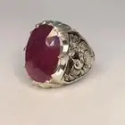 خاتم ياقوت طبيعي احمر