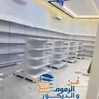 رفوف سوبرات رفوف صيدليات رفوف تخزين رفوف منزليه بجميع انواعه