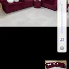 باطرمة كنب خشب زاويه مع طاولتين وتكايات