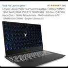 لابتوب Lenovo Legion Y540 نظيف جد ا (أخو الجديد)