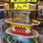 صينية تقديم ضيافة متعددة النقشات صينية تقديم فواكه وتمور فا