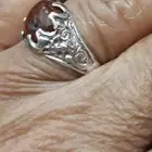 خاتم قديم فضه حجر عقيق