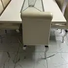 طاولة طعام كبيرة 10 كراسي جلد للبيع