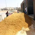 توريد رمل لياسه دفان بلاط مخلوط صبه وجميع مواد البناء