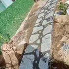 بناء  جدران حجر صغير وكبير ورباريب باسعار مناسبه وجوده في