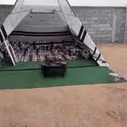 خيمة هرمية للبيع مع الاثاث