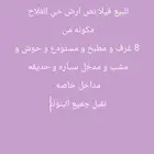 للبيع فيلا نص ارض حي الفلاح الريان