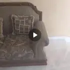 كنب خشب اصلي مغربي 3 قطع