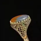خاتم فضه عقيق يماني