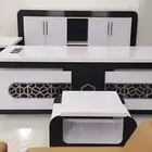 مكاتب لون ابيض و رصاصي مكاتب مدير مكاتب زجاج مكاتب مودرن
