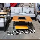 جلسات خارجية مع طاوله كبيره مشب للفحم