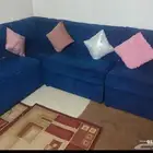 مجلس 5قطع حرف L وتكيف شباك فريون 410 و غساله 6كيلو شارب