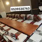 جلسات شعبية شتوية ارضية و طاولات بلوت