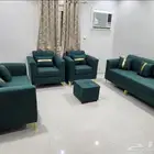طقم كنب 5 قطع جديد بفاتورة وضمان سنتين من مصنعنا لبيتك