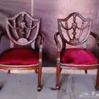 طقم 2 كرسي خشب سنديان نظيف جدا