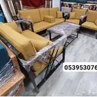 جلسات خارجية حديد وخشب