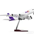 مجسم طائرة A380 مقاس 37 سم مع حامل وعجلات
