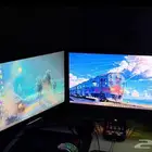 شاشة شاشتين monitor Hp و benq مع ARM