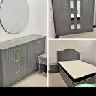جديدكأمل غرفة نوم  سرير نفرين  مرتبة  دولاب  سرير حديد وخشب