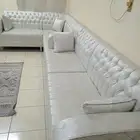 كنب 8 قطع نظيف مع الستاره